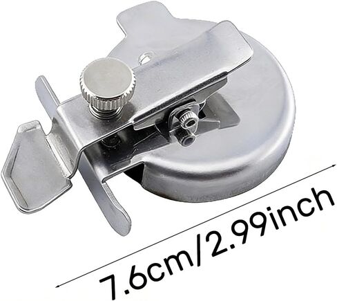 Round Magnetic Seam Guide with Adjustable Thickness Screw - Universal Sewing Machine Attachment for Edge Retaining, Positioning, Curl-Reducing, and Pressing of Topstitching in Kuwait