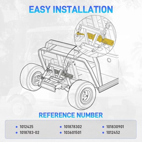 Steering Gear Box Assembly & Steering Rack for Golf Carts Compatible with 1984-Up Club Car DS, Carryall, Turf series Gas & Electric Golf Carts, Replaces #1012425, 101878302, 103601501 in Kuwait