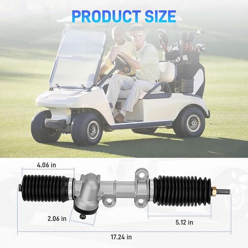 Steering Gear Box Assembly & Steering Rack for Golf Carts Compatible with 1984-Up Club Car DS, Carryall, Turf series Gas & Electric Golf Carts, Replaces #1012425, 101878302, 103601501 in Kuwait