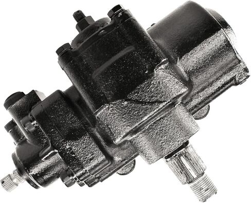 Detroit Axle - 2pc 2WD Complete Power Steering Gearbox Kit for 1994-1999 Dodge Ram 2500 3500, Gearbox Assembly Steering Pitman Arm 1995 1996 1997 1998 Replacement in Kuwait