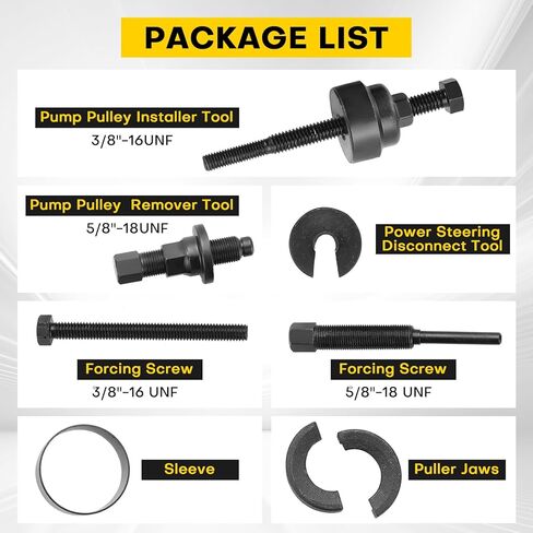 46PCS Harmonic Balancer & Power Steering Pulley Puller Installer Tool Set in Kuwait