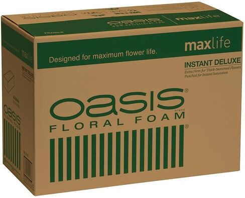 OASIS® Floral Foam, Instant Deluxe Brick – Green, Fast Soaking Heavy Density Floral Foam for Fresh Flowers – Professional Florist Grade – 48 Brick Case in Kuwait