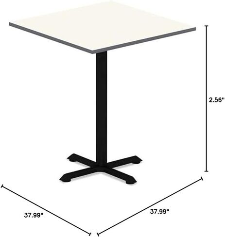Alera ALETTSQ36WG 35.38 in. W x 35.38 in. D Square Reversible Laminate Table Top - White/Gray in Kuwait