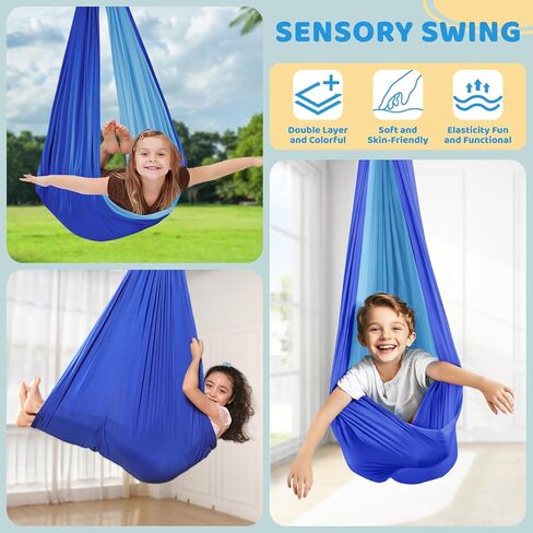 Swing Stand with Sensory Swing and Pod Swing, X-Shaped Swing Frame, Heavy-Duty Metal Sensory Swing Set for Adults Indoor and Outdoor 330LBS in Kuwait