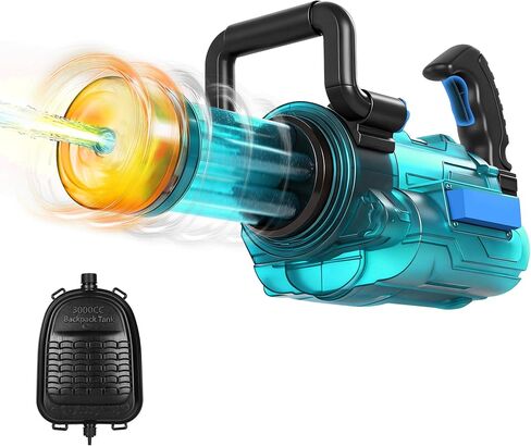 Gatling-Style Electric Water Gun with LED – 45ft Squirt Gun with 3000cc Backpack Tank, Super Water Toy Guns for Kids & Adults in Kuwait