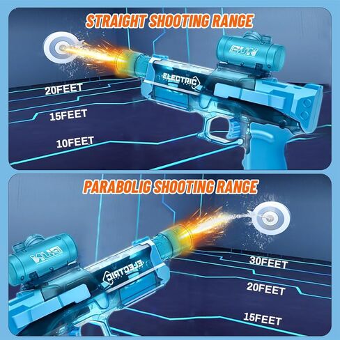 Super Water Gun for Adults Kids - 2300cc Electric Water Blaster High Capacity for Summer Pool Party, Beach & Backyard Toys Long-Range Powerful Automatic Soaker for Boys Girls - Blue in Kuwait