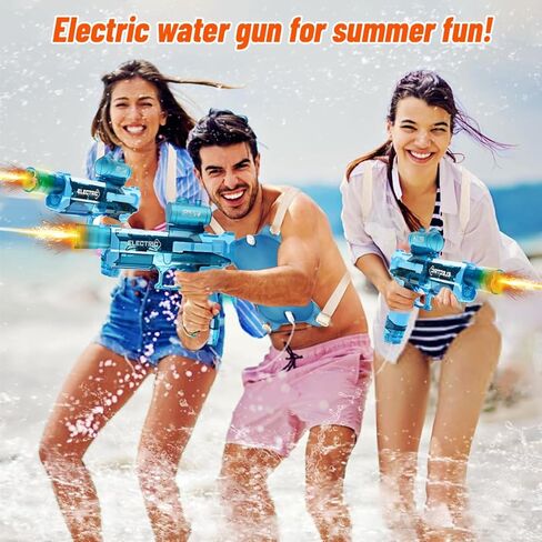 Super Water Gun for Adults Kids - 2300cc Electric Water Blaster High Capacity for Summer Pool Party, Beach & Backyard Toys Long-Range Powerful Automatic Soaker for Boys Girls - Blue in Kuwait