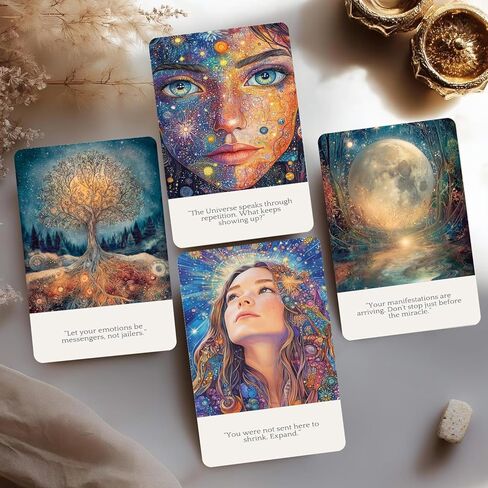 Cosmic Truths Oracle Deck , oracle cards with meanings on them，Fortune Teller Oracle card，Inspirational Affirmation Cards with Celestial Artwork for Mindfulness, Reflection, and Daily Insight in Kuwait
