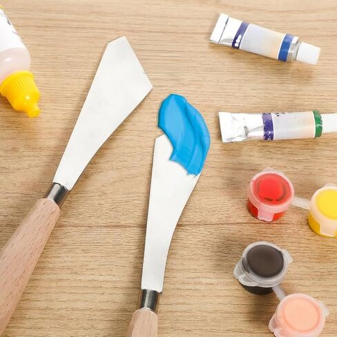 JJUNW 5Pcs Pallet Knife, Painting Knife Set, Brushes for Acrylic Oils Paints Brushes Sets, Oil Painting Supplies Paintings Kit, Knive Acrylic Paint for Oil Paint Supplies in Kuwait