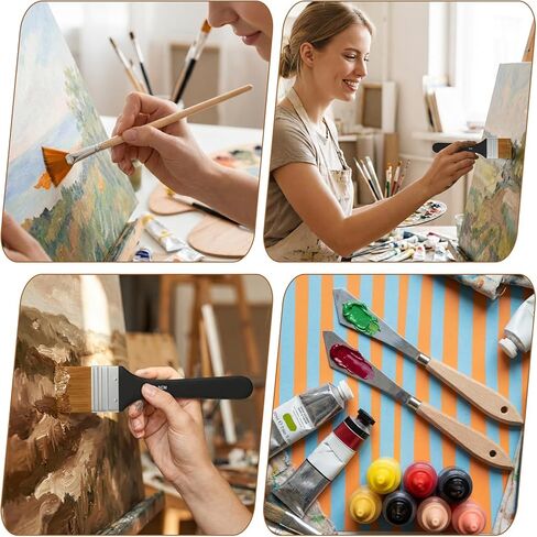 JJUNW 5Pcs Pallet Knife, Painting Knife Set, Brushes for Acrylic Oils Paints Brushes Sets, Oil Painting Supplies Paintings Kit, Knive Acrylic Paint for Oil Paint Supplies in Kuwait