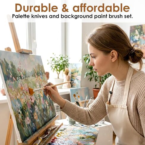 JJUNW 5Pcs Pallet Knife, Painting Knife Set, Brushes for Acrylic Oils Paints Brushes Sets, Oil Painting Supplies Paintings Kit, Knive Acrylic Paint for Oil Paint Supplies in Kuwait