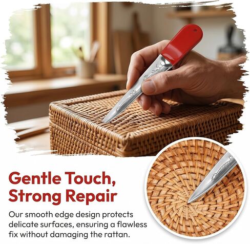 Wicker Repair Kit for Rattan and Resin Furniture Weaving Tools and Kits for Chair Plastic Basket Fix Supplies Outdoor Table Repair Tool Set in Kuwait