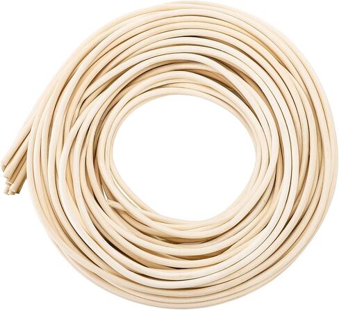 Yarlung 1/5 Inch x 65 Feet Reed Spline, Natural Rattan Cane Webbing Roll for Basket Weaving Supplies, Round Permeable Reed Coil Wicker Chair Repair for DIY Craft, Furniture Making, Winding, Modeling in Kuwait
