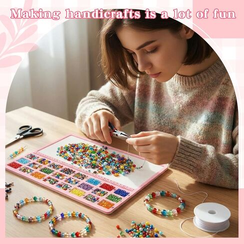 Tegeme 4 Pcs Beading Mat Set with Stainless Steel Handy Tweezers with Scoop, 11 x 14 Inch Felt Non Slip Bead Design Mats with Centimeter Alphabetic Scale for Jewelry Making, Beading and Craft Work in Kuwait
