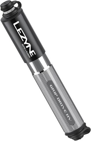 مضخة يدوية للدراجة من Lezyne Grip Drive HV، ظرف قلاب ABS، حصى، دراجة جبلية، صمام بريستا وشرايدر، حجم كبير in Saudi Arabia