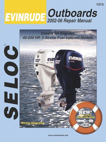 دليل سييرا الدولي سيلوك 18-01313 إصلاح Evinrude Outboards 2002-2014 15-300 HP 2-3 سلندر مضمن V4 & V6 2 نموذج السكتة الدماغية مع حقن الوقود in Kuwait