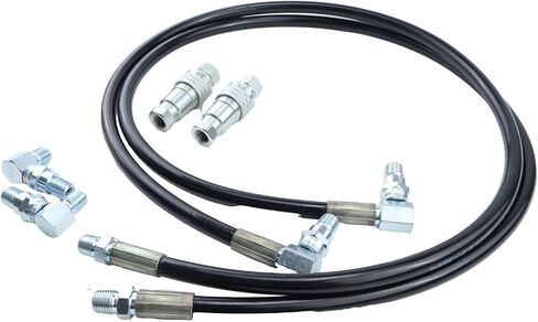 Hydraulic Power Angle 1/4"X 45" Hose Fittings Kit 21855 21856 15072 compatible with Meyer E47 Snow Plow Blade in Kuwait