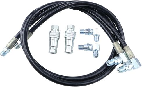 Hydraulic Power Angle 1/4"X 45" Hose Fittings Kit 21855 21856 15072 compatible with Meyer E47 Snow Plow Blade in Kuwait