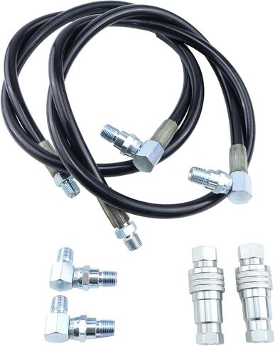 Hydraulic Power Angle 1/4"X 45" Hose Fittings Kit 21855 21856 15072 compatible with Meyer E47 Snow Plow Blade in Kuwait