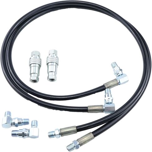 Hydraulic Power Angle 1/4"X 45" Hose Fittings Kit 21855 21856 15072 compatible with Meyer E47 Snow Plow Blade in Kuwait