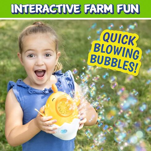 Maxx Bubbles Dancing Chick – Bubble Blower Toy for Kids, Spins & Flaps Wings, Outdoor Fun, Birthday Party Gift, Easter Basket Stuffer, Active Play in Kuwait