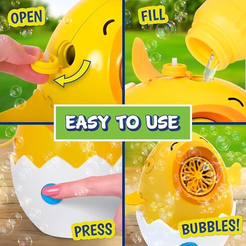Maxx Bubbles Dancing Chick – Bubble Blower Toy for Kids, Spins & Flaps Wings, Outdoor Fun, Birthday Party Gift, Easter Basket Stuffer, Active Play in Kuwait