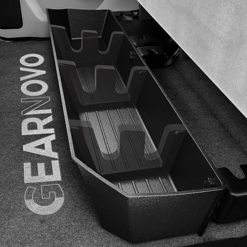 Rear Truck Underseat Storage Box, Fit 2017-2026 Ford F-250 F-350 Super Duty and 2015-2026 Ford F-150 SuperCrew Crew Cab Heavy Duty Rear Under Back Seat Box Organizer, Anti Slip in Kuwait