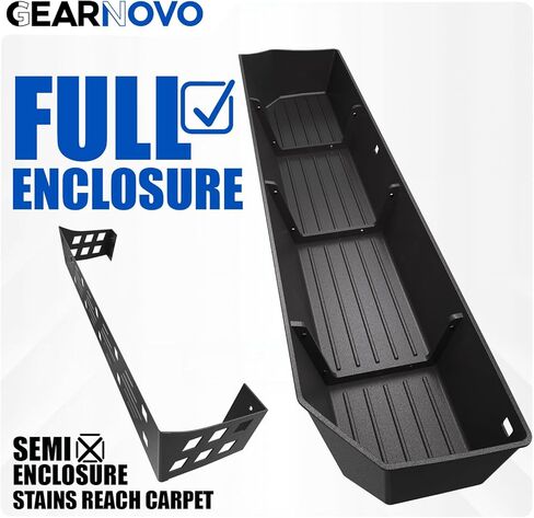 Rear Truck Underseat Storage Box, Fit 2017-2026 Ford F-250 F-350 Super Duty and 2015-2026 Ford F-150 SuperCrew Crew Cab Heavy Duty Rear Under Back Seat Box Organizer, Anti Slip in Kuwait
