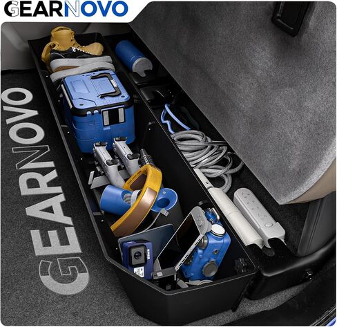 Rear Truck Underseat Storage Box, Fit 2017-2026 Ford F-250 F-350 Super Duty and 2015-2026 Ford F-150 SuperCrew Crew Cab Heavy Duty Rear Under Back Seat Box Organizer, Anti Slip in Kuwait