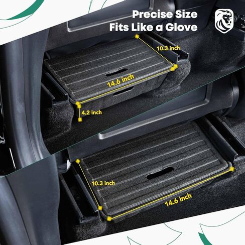 YHTAUTO Under Seat Storage Box with Lid Fit for Tesla Model Y 2020-2024, Underseat Hidden Tray Organizer Tray 5 Seater Model Y Organizer Accessories in Kuwait