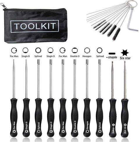 Pack of 10 Carburetor Adjustment Tool Kit for Common 2 Cycle Engine - Includes Cleaning Brush and Black Toolkit in Kuwait