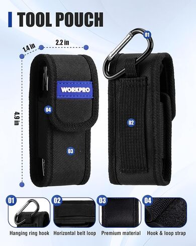 WORKPRO 2-Piece Mini Pliers Set with Pouch, 4-Inch Water Pump Pliers & Pliers Wrench, High-Toughness Alloy Steel Mini Groove Joint Plier & Smooth Jaw Plier, EDC Pliers for Tight Spaces & Versatile Use in Kuwait