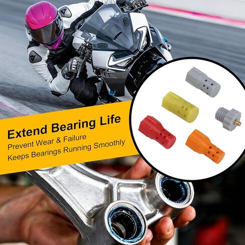 MOTOQUEEN for Dirt Bike Swingarm & Linkage Bearing Grease Tool Kit – 18mm 20mm 22mm Adapters – Professional Bearing Maintenance Tool in Kuwait