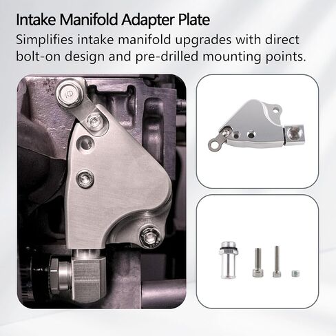 Intake Manifold Coolant Adapter Plate Aluminum Coolant Temp Sensor Adapter Compatible with Honda Acura K K20 K24 Engine Swap in Kuwait