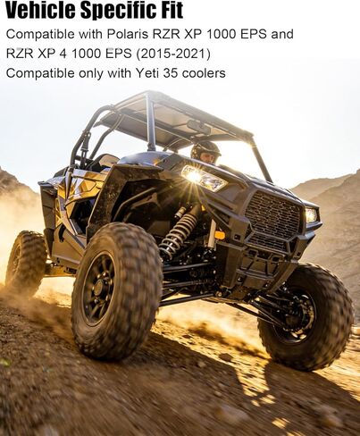 حوامل تبريد مناسبة لـ Yeti 35، متوافقة مع Polaris RZR XP 1000 / XP 4 1000 2015–2021، مجموعة دعامات تبريد البضائع الخلفية بدون حفر in Kuwait