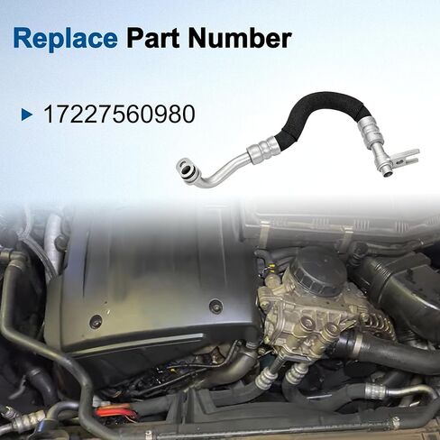 مجموعة خرطوم تبريد زيت المحرك المخرج متوافقة مع BMW E60/E61 Series 535i 2008-2010، لـ 535i xDrive 2009-2010 535xi 2008 استبدال 17227560980 in Kuwait