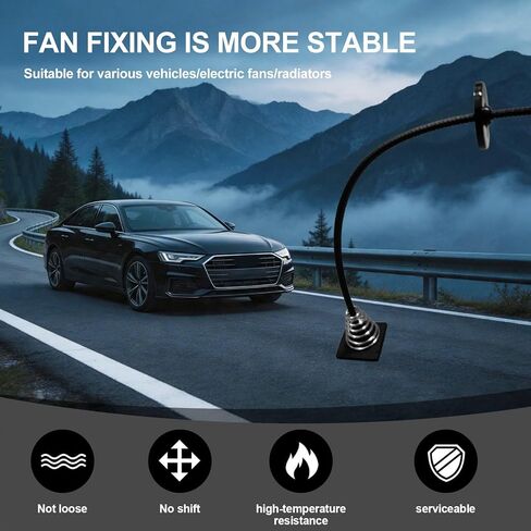 4 Set Electric Radiator Fan Mounting Kit, Universal Transmission Cooler Zip Ties Clips Hold Down Straps for Automotive Cooling System Replacement Parts in Kuwait