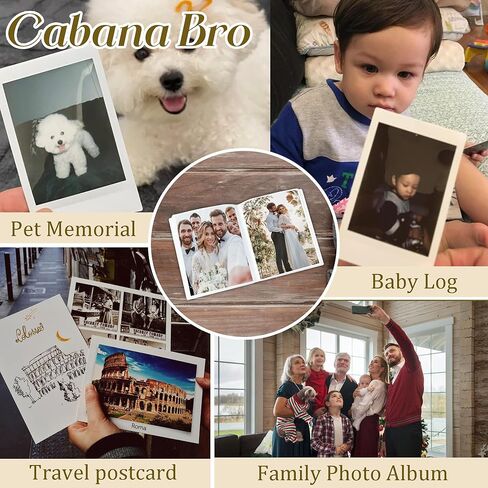 Kids Photo Album Holds 36 4x6 Photos, Dinosaur Lover Gifts, Boho Colorful Dinosaur Toddler Small Photo Album Memory Keepsake Gift for Baby Shower Newborns Family in Kuwait