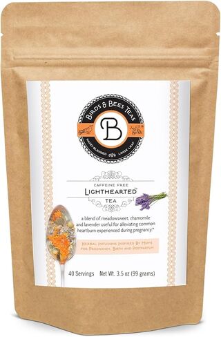 Organic Heartburn Relief for Acid Reflux and Pregnancy Heartburn Tea - Lighthearted Tea is a Delicious Natural Remedy for Pregnancy Heartburn Relief, 40 Servings, 3.5 oz in Saudi Arabia