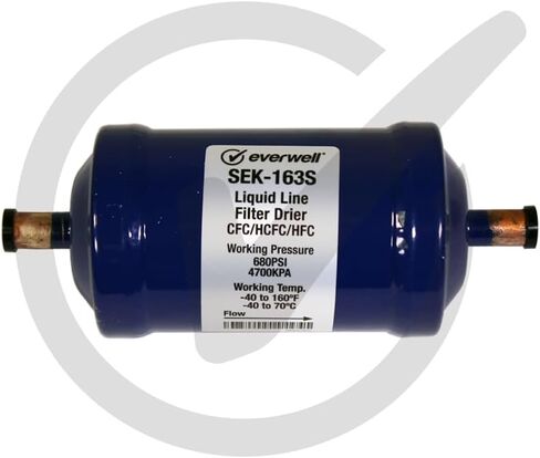 Liquid Line Filter Drier, 3/8" Inlet, 3/8" Outlet, 680 PSI Max Working Pressure in Kuwait