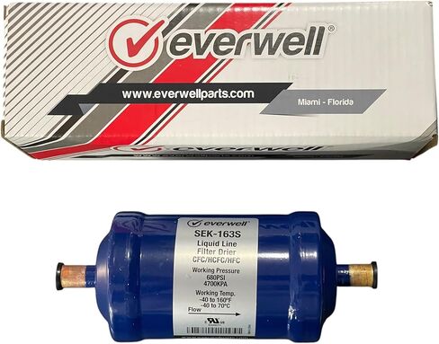 Liquid Line Filter Drier, 3/8" Inlet, 3/8" Outlet, 680 PSI Max Working Pressure in Kuwait