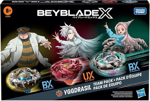 Beyblade X, Yggdrasil Team Pack, Includes 3 Competition Spinning Tops Designed by Takara Tomy, from 8 Years Old in Kuwait