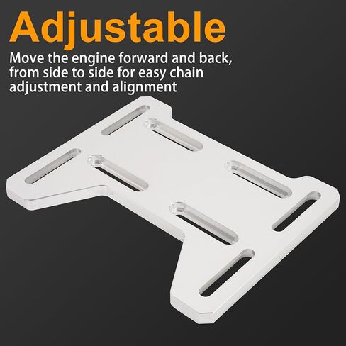 Mini Bike Engine Mount Plate for 79cc 97cc 98cc 100cc 2.5hp 2.8hp Coleman Baja Doodle Bug Motovox TrailMaster Monster Moto Mini Bike, Compatible with Coleman 100, Doodle Bug DB30, Silver in Kuwait