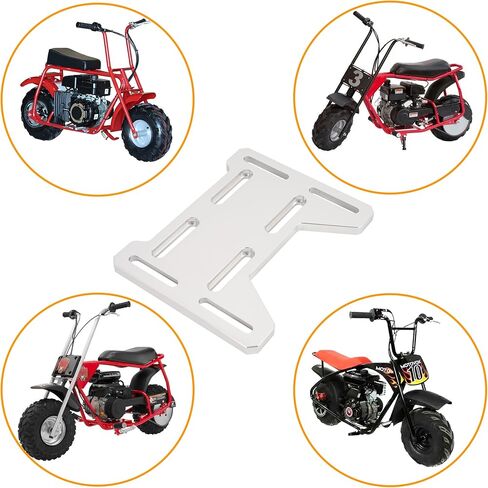 Mini Bike Engine Mount Plate for 79cc 97cc 98cc 100cc 2.5hp 2.8hp Coleman Baja Doodle Bug Motovox TrailMaster Monster Moto Mini Bike, Compatible with Coleman 100, Doodle Bug DB30, Silver in Kuwait
