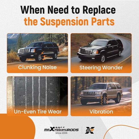 maxpeedingrods K6722 مجموعة دعامة ذراع التوجيه الأمامي لكاديلاك إسكاليد 1999-2000 تشيفي جي إم سي C1500 C2500 C3500 K1500 K2500 K3500 تاهو بليزر يوكون 1993-2000 in Kuwait