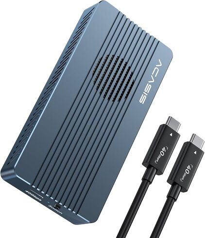 ACASIS 40Gbps M.2 NVMe SSD Enclosure, Cooling Fan, Compatible with 40Gbps / USB 4.0, Tool-Free, Aluminum Dock Dual Monitor, Support Software RAID, 2 USBC 40Gbps for M1/M2/Windows in Saudi Arabia