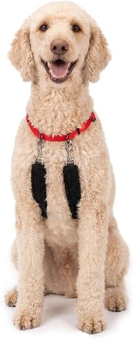 Sporn Original Training Dog Halter Harness, Large Size No Pull Harness for Dogs with Red Padded Sherpa Sleeves, Breathable Dog Head Halter Harness, Provides to All Large Breeds in Saudi Arabia
