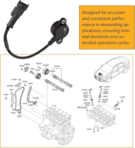 24356-2E700 Actuator Assembly Compatible with 2019-2024 Kia Seltos Forte Soul, 2016-2021 Hyundai Kona Elantra, OEM#243562E700 in Kuwait
