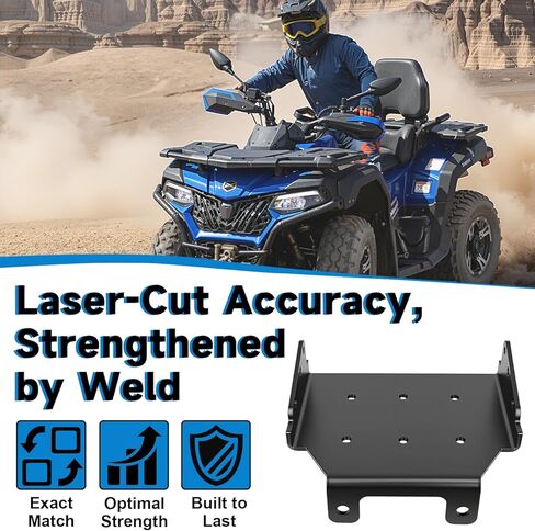 5600.3344 ATV Winch Mount Compatible with Suzuki Eiger & Vinson 4-Wheeler,Black in Kuwait