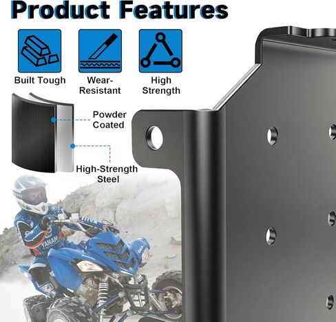 5600.3344 ATV Winch Mount Compatible with Suzuki Eiger & Vinson 4-Wheeler,Black in Kuwait